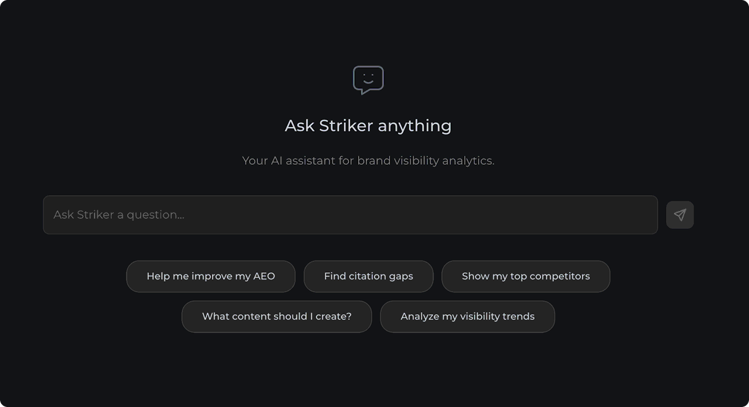 Chat interface for strategizing with your brand visibility data